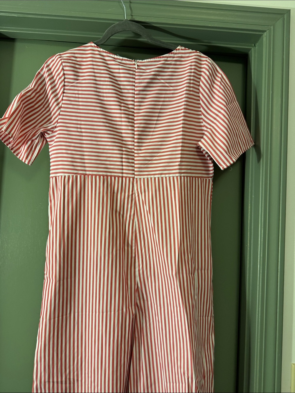 Women’s Red & White Striped Short-Sleeve jumper - Picture 4 of 4